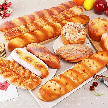 

Simulated Bread PU Artificial Fake Cake Bakery Photography Props Window Display Decoration Fake bread Model Ornaments