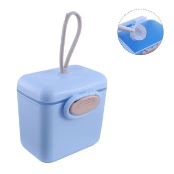 

Large Capacity Milk Powder Box Sealed Storage Tank Portable Storage Container for Baby (Blue)