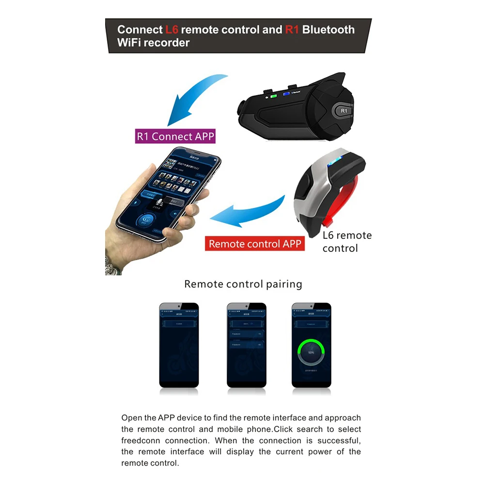 Беспроводная мотоциклетная гарнитура Bluetooth 4,1 Шлем Интерком долгое время ожидания удобное управление Bluetooth мотоциклетная гарнитура