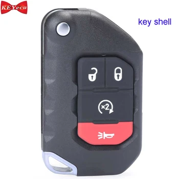 

KEYECU for Jeep Wrangler 2018 2019 Remote Shell Case Fob for OHT1130261 68292944