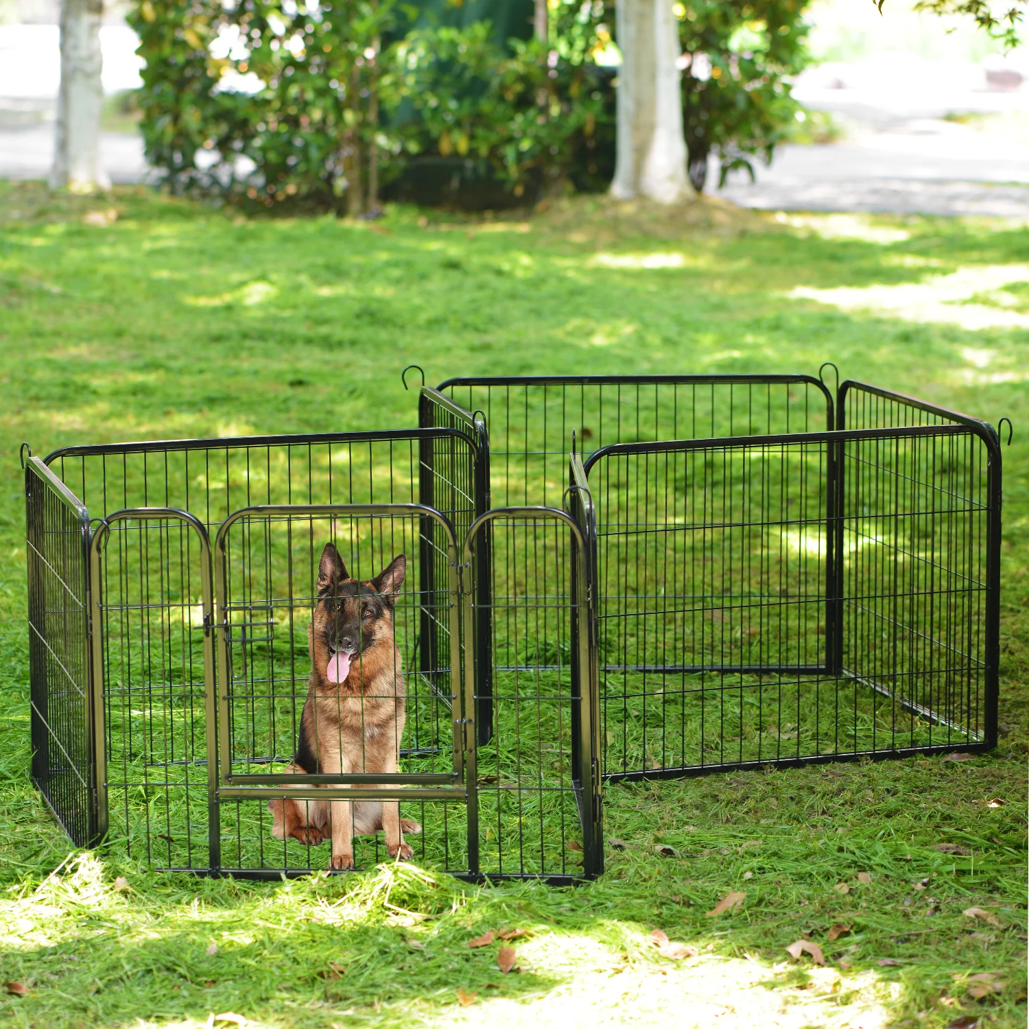8 Panel Metal Dog Cage Playpen for Rabbits Guineas Cats Pet Puppy Training Whelping Cage Crate Run Enclosure Silver 8 Panel Metal Dog Cage Playpen for Rabbits Guineas Cats Pet Puppy Training Whelping Cage Crate Run Enclosure Silver