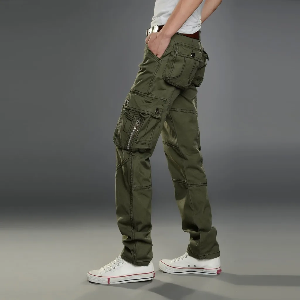 Pantalones hombre, уличная одежда, брюки карго, мужские, новые, повседневные, для улицы, одноцветные, рабочие брюки, много карманов, длинные, spodnie meskie