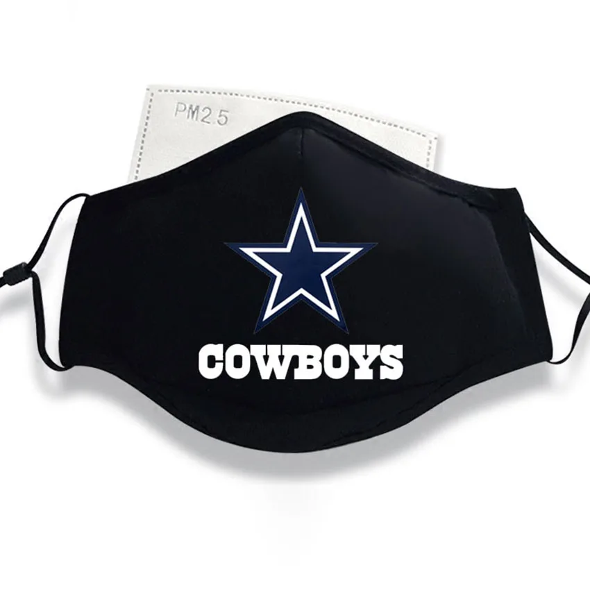 cowboys Хлопок PM2.5 черная ротовая маска от пыли фильтр с активированным углем ветрозащитный ковбойские сталеры Викинги Упаковщики - Цвет: cowboys