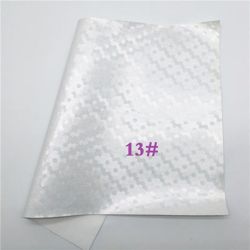Glitterwishcome 21X29 см A4 размер винил для бантов радужные соты искусственная кожа ткань искусственная кожа листы для бантов, GM498B - Цвет: 13