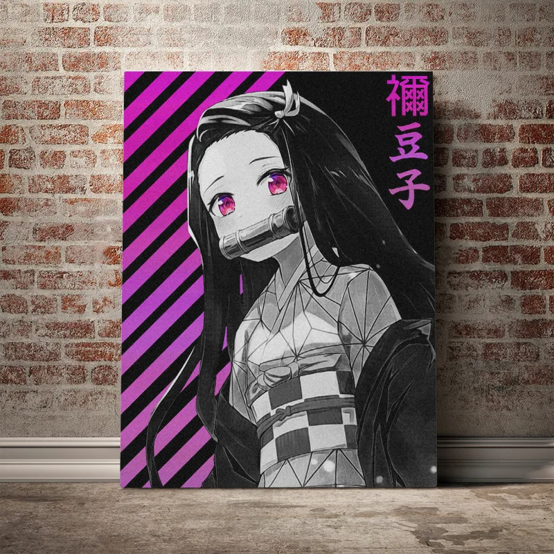 

Hot New Poster Demon Slayer Nezuko Anime Poster Canvas Painting Wall Art Decor Living Room Bedroom Study Home Decoration Prints