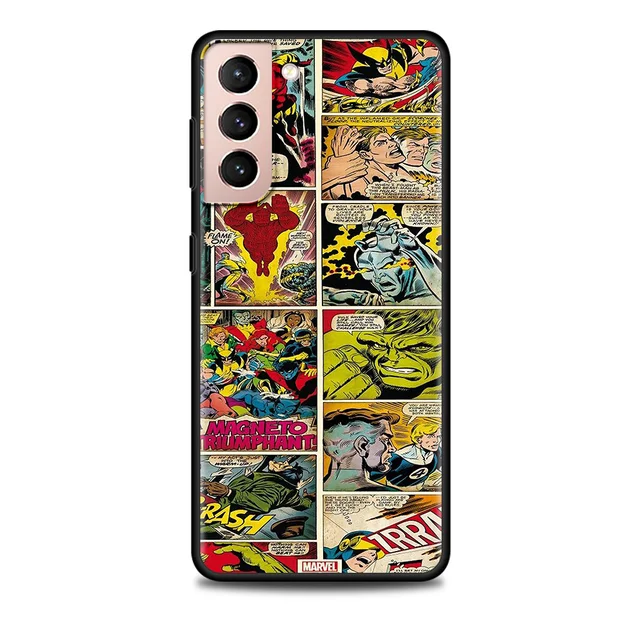 Retro Marvel Comic Phone Case For Samsung Galaxy S S21 Fe S S21 Ultra S S21 S10 S9 S8 Plus S10 Lite S10e S7 Edge Coque Mobile Phone Cases Covers
