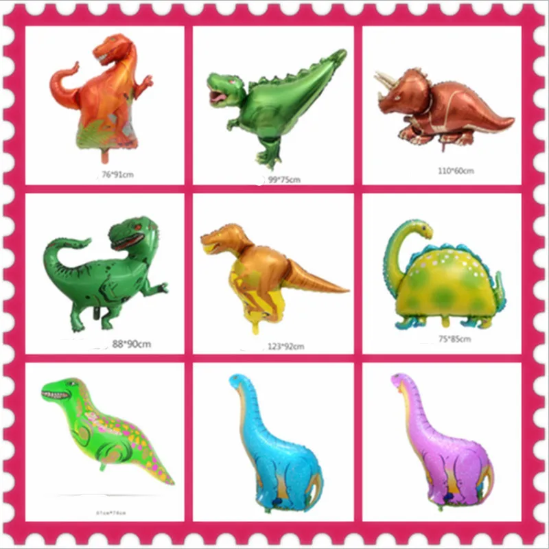 1 Large 4D Walking Dinosaur Foil Balloon Boy Animal  Children Dinosaur Birthday Forest Party Decoration