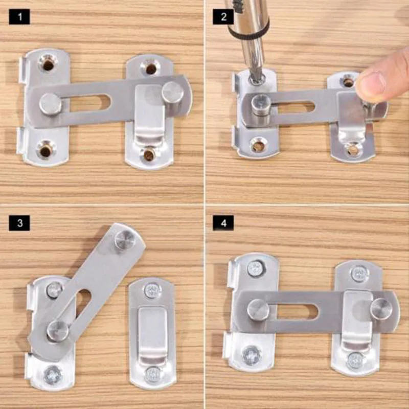 Нержавеющая сталь двери туалета, ванной Автоматическая прочная защелка слайд на лапчатых болтах