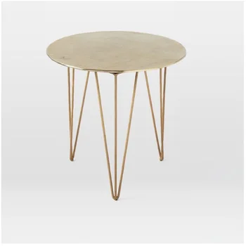 

Nordic modern minimalist sofa table mini tea table side table golden iron bedside table small round table