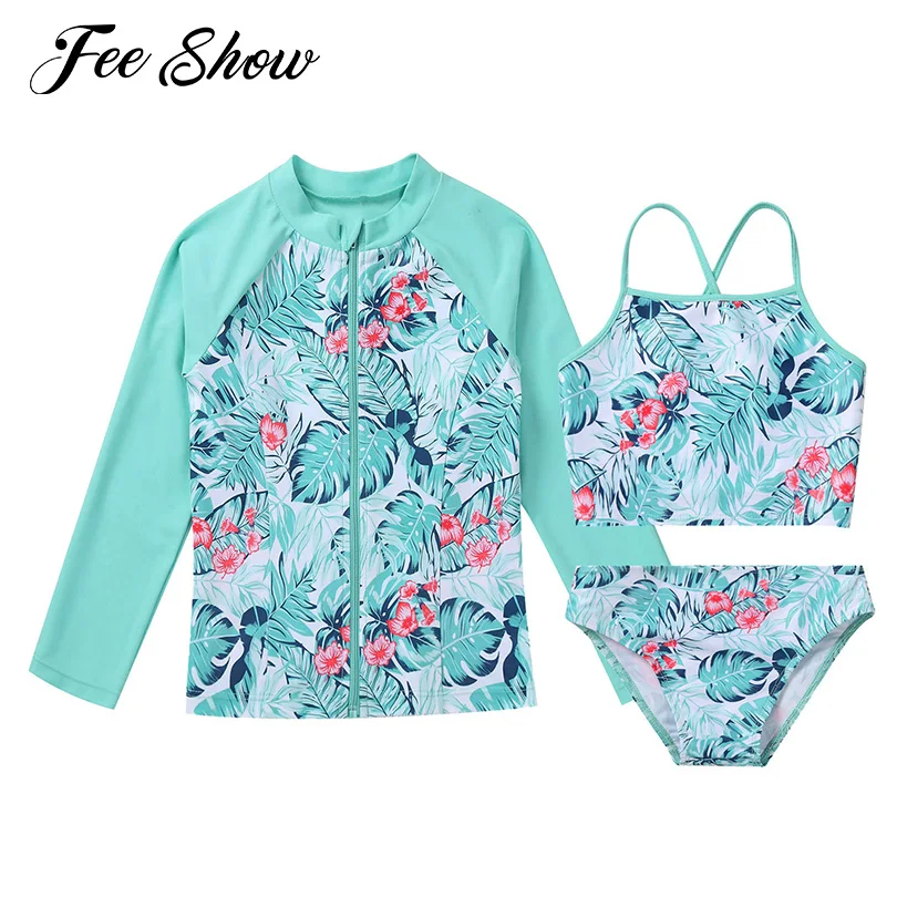 Summer Holiday Kids Girls Swimwear Swimsuits Bathing Suits Stretchy Bikini Bottoms Tankini Sets Tank Tops Shorts Beachwear children swimwear