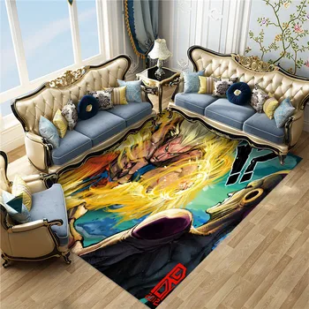 

Custom Bedroom Kitchen Area Rugs Dragon Ball Polyester Super Saiyan Carpet Anti-slip Floor Rug Home Decor Mats