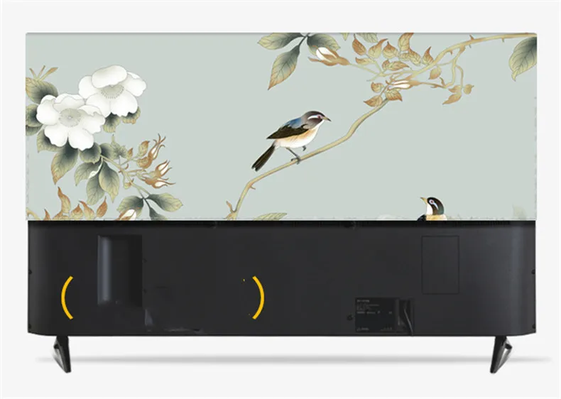 1"-80" 22 дюймов 75 дюймов экран lcd tv PC чехол декоративный капюшон занавеска пейзаж птицы цветок дерево Montain водонепроницаемый бежевый