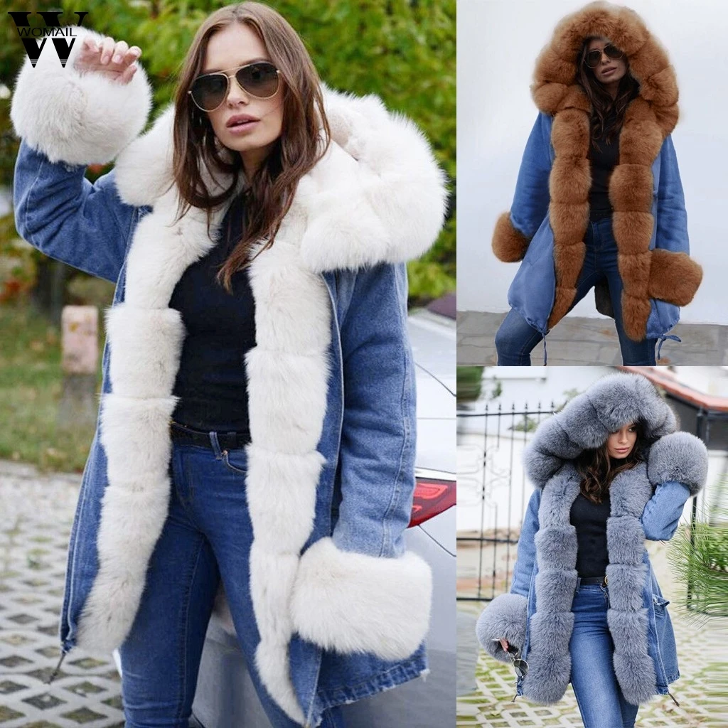

Womail Jacket Coat Women 2019 Military Wear Winter Warm Overcoat Casual Outdoor Jacket Hooded Jacket Long Windbreaker Coat 910