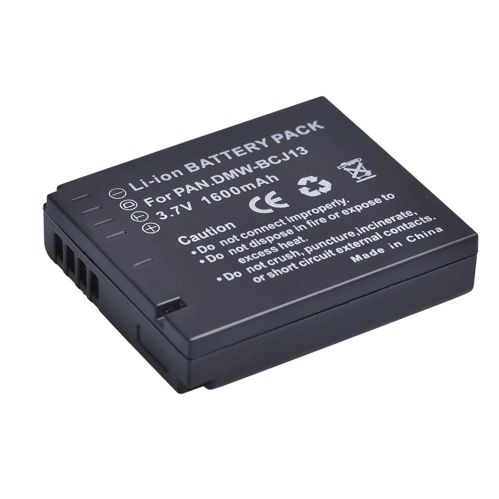 4 шт. 1600 мАч 3 7 V DMW BCJ13 ДМВ BP DC10 Камера Батарея для цифрового фотоаппарата Panasonic Lumix DMC