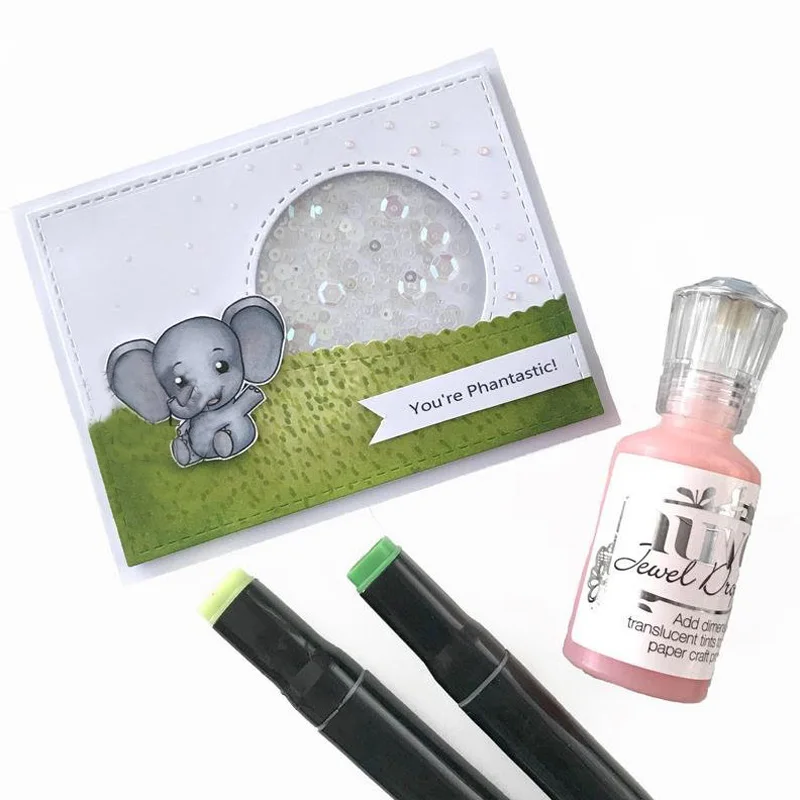 

JCarter Elephant Clear Rubber Stamps Scrapbooking Happy Birthday Stamp Silicone Seals Craft Stencil Album Card Make Decor Sheet