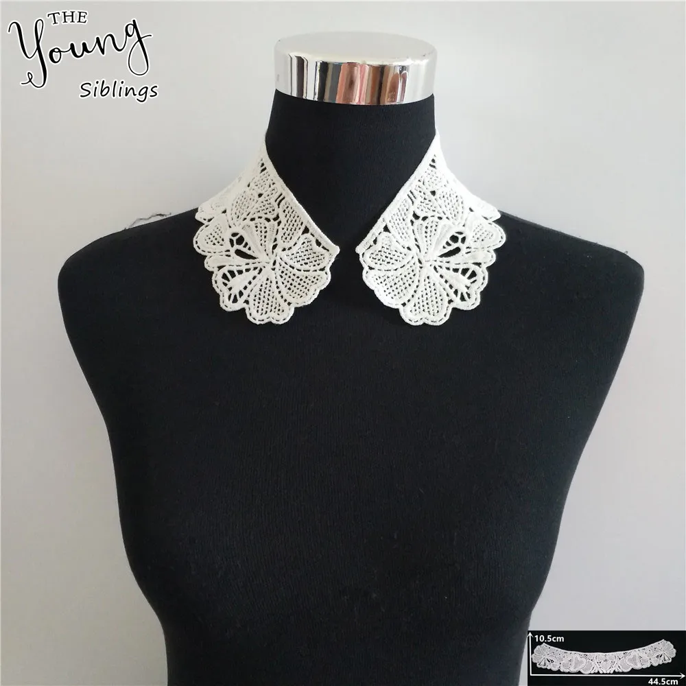 

New arrive White Lace Neckline Fabic Embroidery Applique DIY Lace Collar Wedding dress Accessories Craft Sewing Supplies YL1501