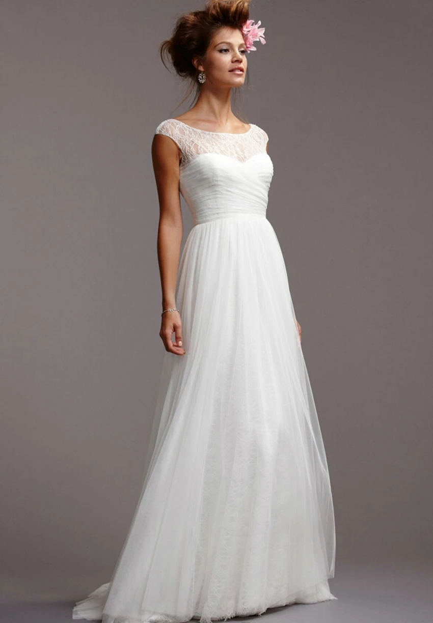 Wit EEN Line Sexy Eenvoudige Tulle Goedkope Vintage Kant Trouwjurken China Bruidsjurken vestidos de novia Wit EEN Line Sexy Eenvoudige Tulle Goedkope Vintage Kant Trouwjurken China Bruidsjurken vestidos de novia