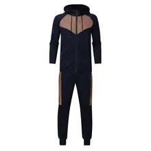 Мужские повседневные Костюмы, Приталенная толстовка на молнии, спортивный костюм, спортивные толстовки, костюмы и комплекты, осенняя Толстовка с длинным рукавом, спортивный костюм