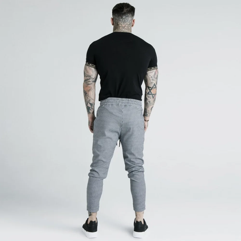 Mens Joggers Casual Skinny Plaid Pants Men Autumn Sweatpants Bottom Trousers Streetwear Brand Clothing Track Jogger Joggers Men