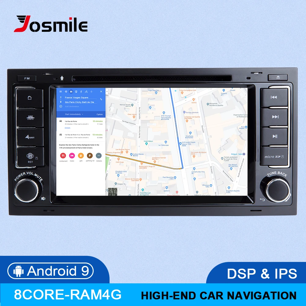  IPS DSP 4G Ram Android 9.0 GPS Car Radio For VW/Volkswagen/Touareg/Transporter T5 Multimedia Naviag
