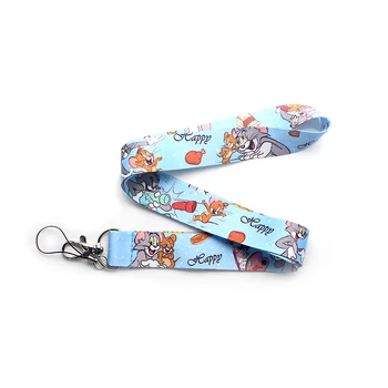 

CA178 Wholesale 20pcs/lot Cat and Mouse Lanyard Neck Strap for Key ID Card Cellphone Straps Badge Holder DIY Hanging Rope