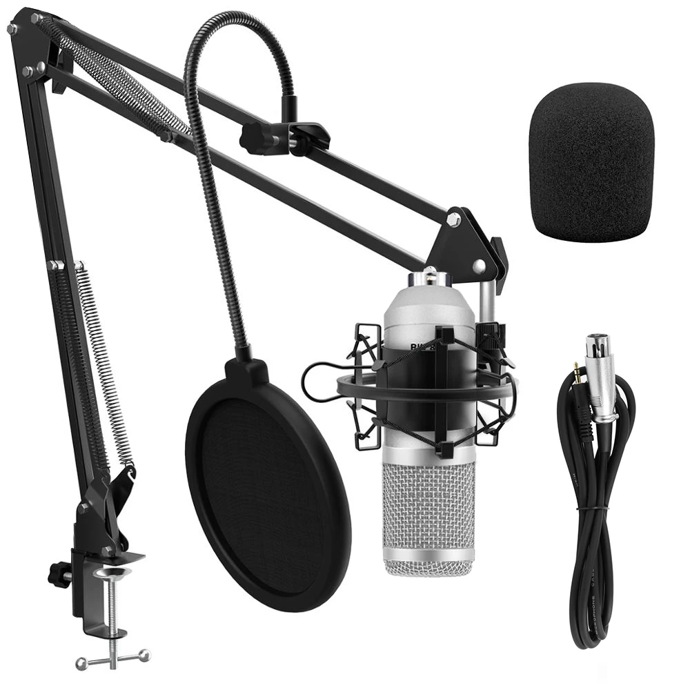 Ceny Profesjonalny Mikrofon do karaoke bm 800 bm800 Mikrofon kondensujący zestawy Mikrofon do mikrofonu komputerowego do nagrywania w Studio