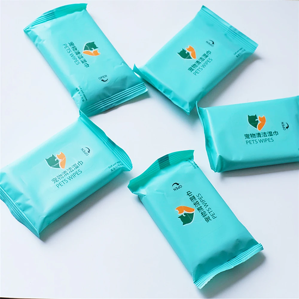 10pc Pet Eyes Wet Wipes Dog Cleaning Paper Towels Cat Tear Stain Remover Gentle Non-intivating Cleaning Wipes Grooming Supplies (7)