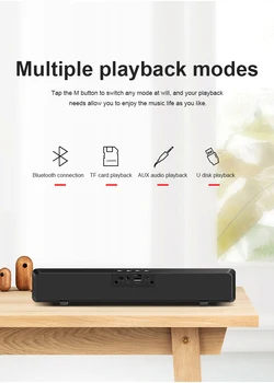 

Computer Speaker USB Wireles Stereo Subwoofer Music Player Surround speaker for Desktop PC Notebook Laptop Home Theater FM Radio