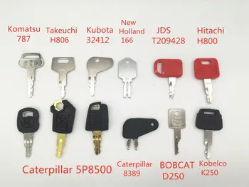 

12key For Takeuchi Kubota Hitachi Caterpillar Bobcat Kobelco Equipment Excavator Free Shipping