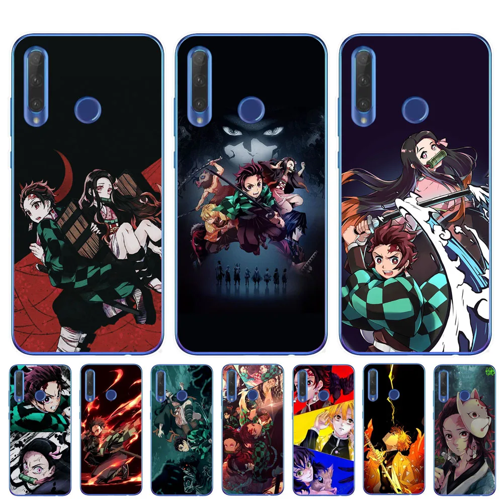Аниме демон Slayer Kimetsu no Yaiba чехол для Huawei Honor 9 10 20 Lite 10i 8X 8C 9X Pro мягкий TPU телефона Fundas