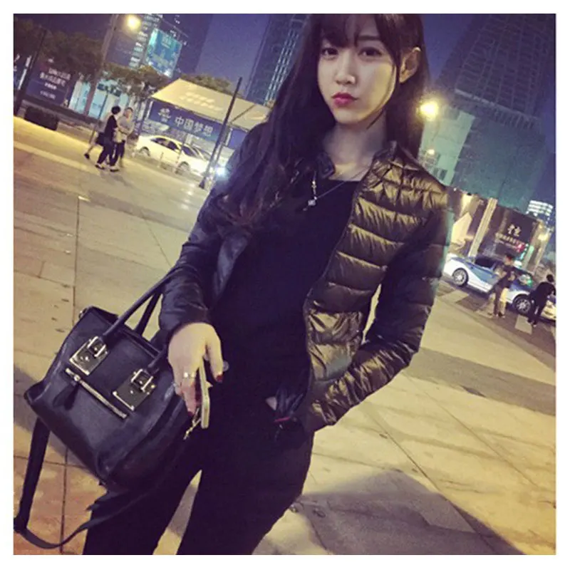 Модное новое пальто теплая Женская куртка короткая пуховая верхняя одежда