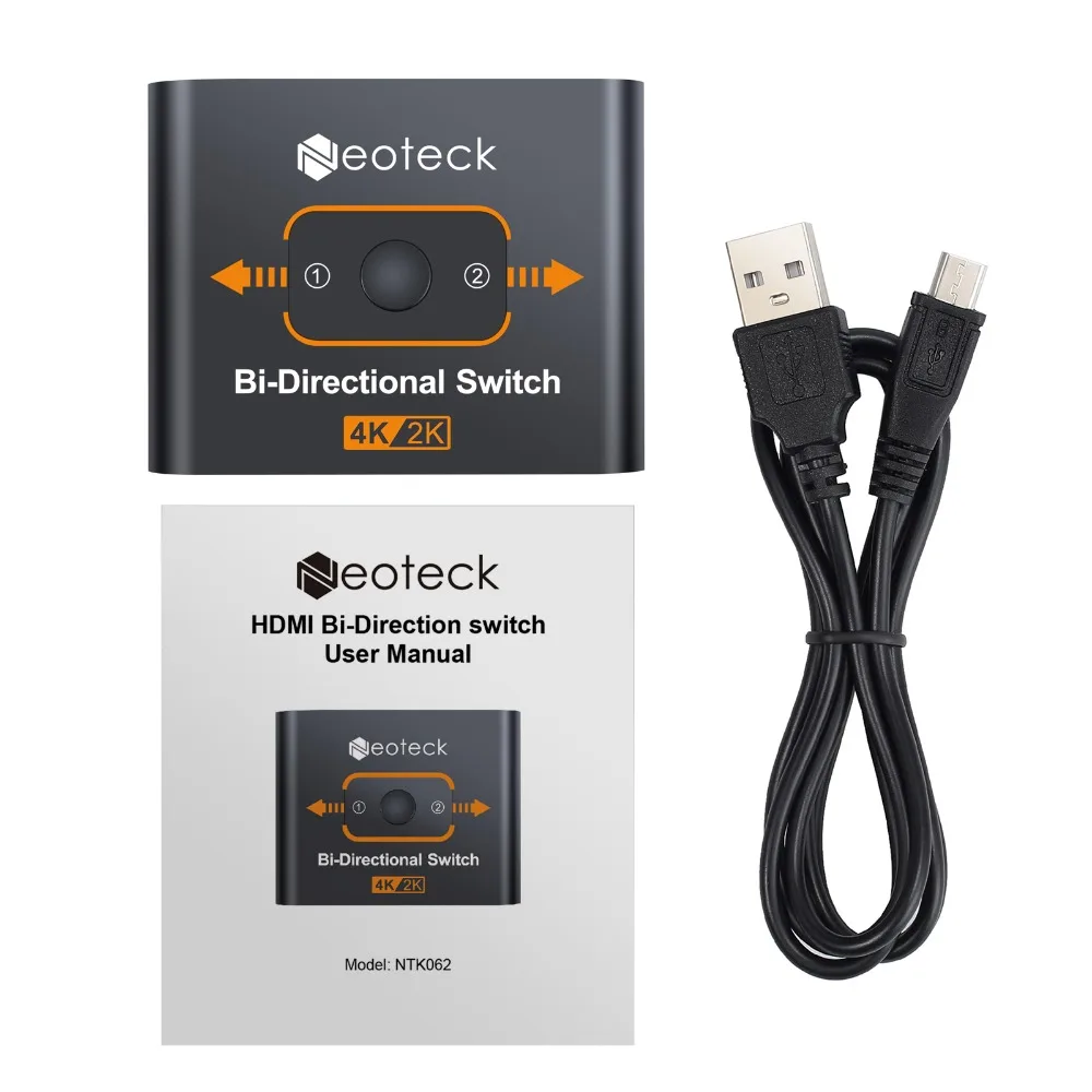 PROSTER HDMI двунаправленный переключатель поддержка s 4K Ultra HD HDMI коммутатор 2 порта HDMI Коммутатор HDMI сплиттер Поддержка 3D 2 в 1 выход