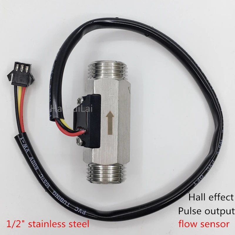 Flow sensor stainless steel Hall pulse