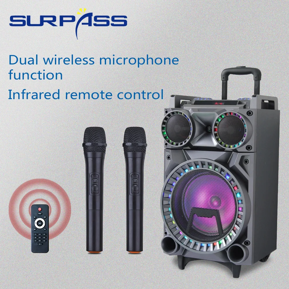 Портативная беспроводная Bluetooth Колонка для караоке сабвуфер динамик