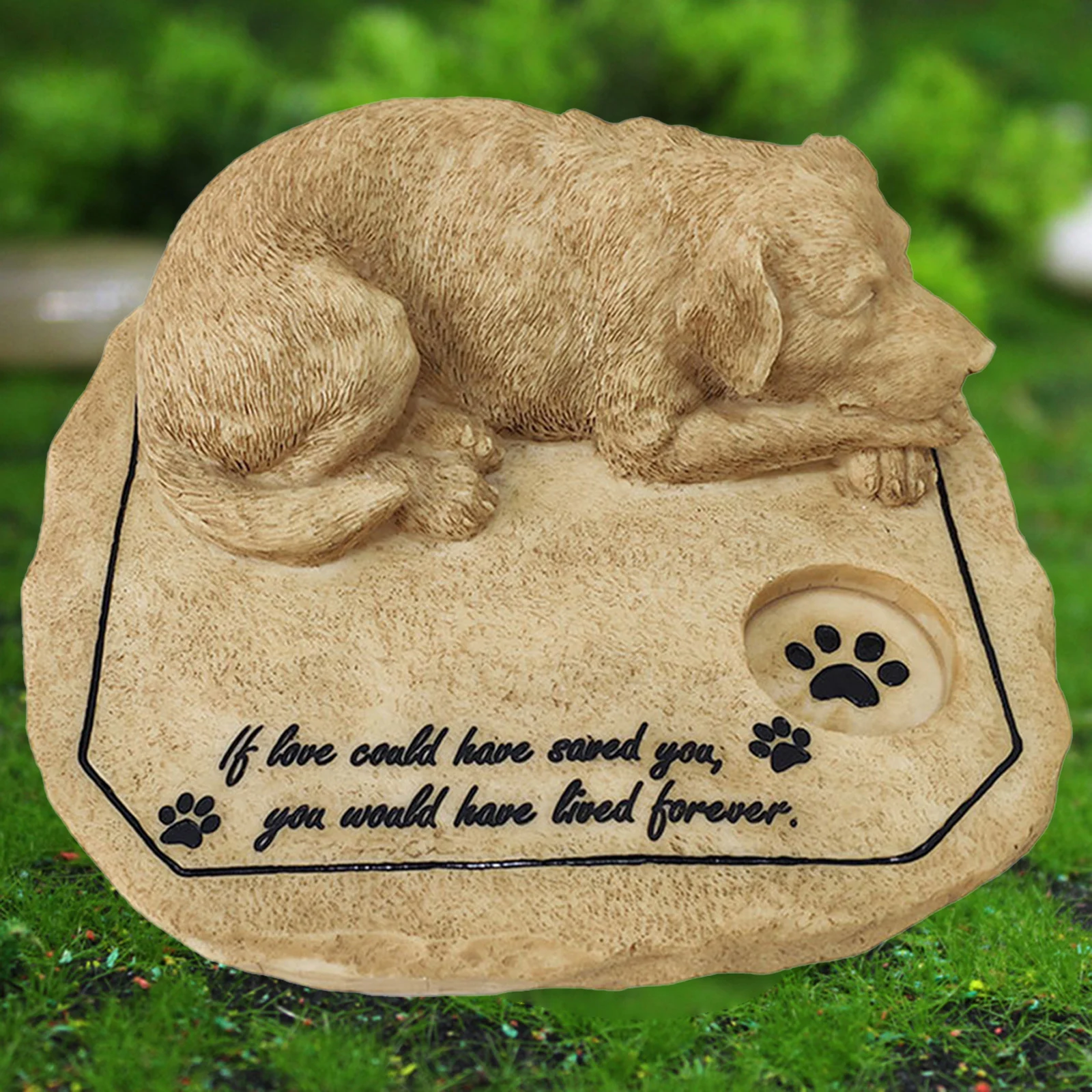Pietra Commemorativa Per Animali Domestici In Granito Nero - Lapide Personalizzabile Con Foto | 30,5x15,2 Cm - Foto 2