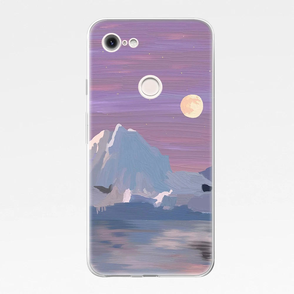 Painting Landscape Coque for Google Pixel 5 4 4a 3 3a 2 XL Soft TPU Silicone Phone Cases For Pixel 6 Pro 4XL 3XL 2XL Cover Funda