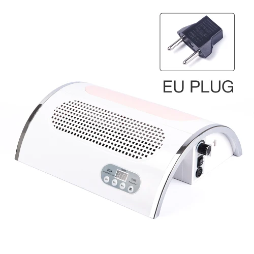 EU Plug 54 Вт светодиодный пылесос с УФ-лампой для ногтей, всасывающий пылесборник 25000 об/мин, дрель, педикюрная пилка для полирования ногтей, инструменты - Цвет: EU Plug