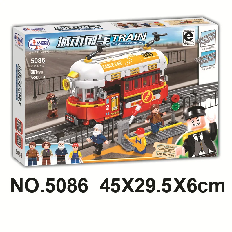 

Wei le 5086 City Series Tinker Small Train Children'S Educational Fight Inserted Assembled Building Blocks Toy