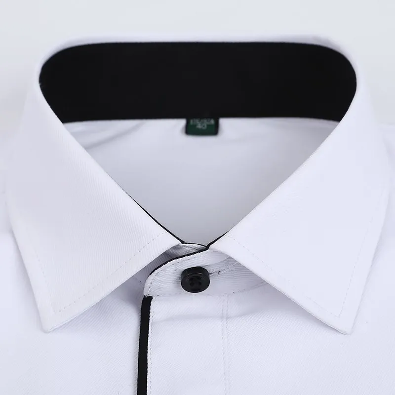 Хлопковые рубашки для мужчин с длинным рукавом больших размеров 8XL 10XL 12XL 13XL офисные рубашки Формальные Простые Осенние рабочие рубашки розовый черный белый