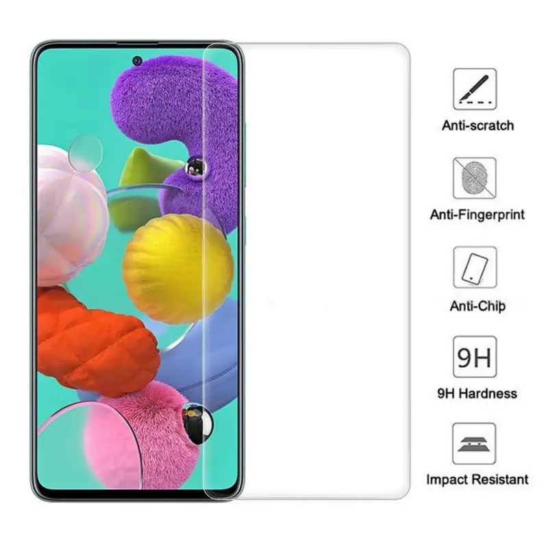 9H HD закаленное стекло для samsung Galaxy A01 A51 A71 Защитная пленка экрана A50 A70|Защитные