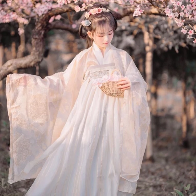 Hanfu платье женский китайский традиционный ханьфу Костюм Древний китайский народный танец костюмы династии Хань принцесса одежда SL1264