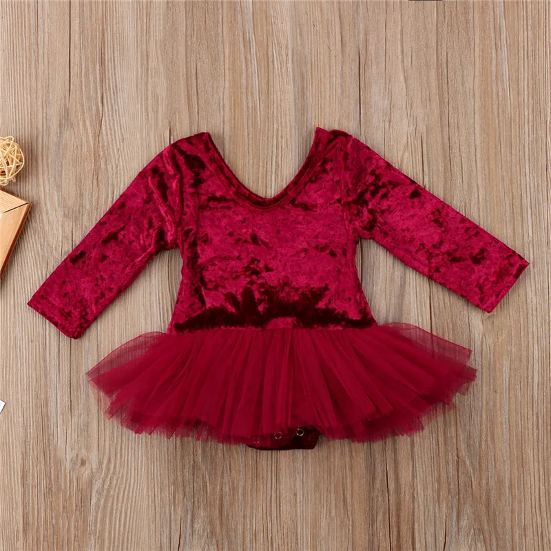 Боди; летняя одежда с длинными рукавами для новорожденных; платье с фатиновой юбкой из плюша для маленьких девочек; боди; спортивный костюм