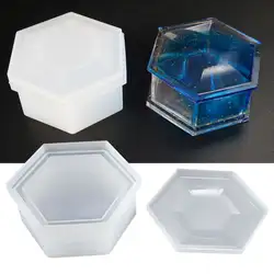DIY Шестигранная Коробка для хранения из эпоксидной смолы сливового силикона плесень коробка для хранения