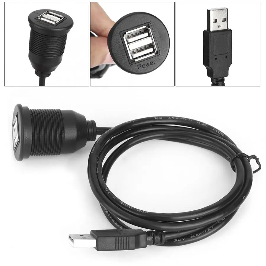 USB 2 0 1 кабель для передачи данных Папа-2 водонепроницаемый usb-кабель приборной