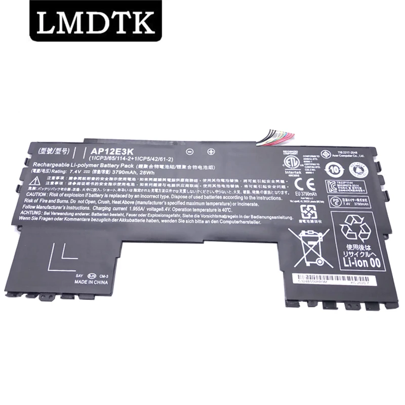 LMDTK Новый AP12E3K Аккумулятор для ноутбука Acer Aspire S7 S7-191 Ultrabook 11 дюймов 1/CP3/65/114-2 1/CP5/42/61-2