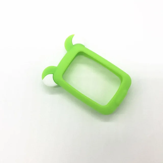 Green Bear ear type Универсальный гелевый Чехол для велосипеда и Защитная крышка для экрана для велокомпьютер bryton Rider 310 330 компьютер gps мультфильм кошка ухо чехол для R310 R330 - Цвет: Green Bear ear type