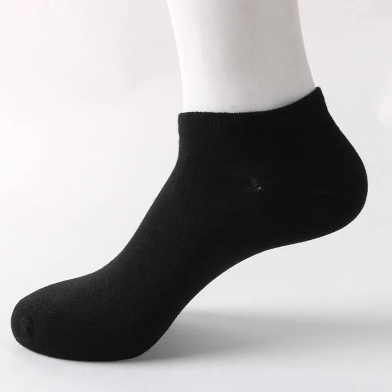 LKWDer, 10 шт. = 5 пар, мужские хлопковые носки большого размера плюс 45,46, 49,50, деловые носки, Классические носки, Meias Calcetines Hombre - Цвет: A black