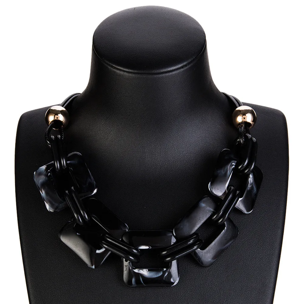 Популярная большая брендовая плетеная кожаная веревка колье Осенняя цепочка для