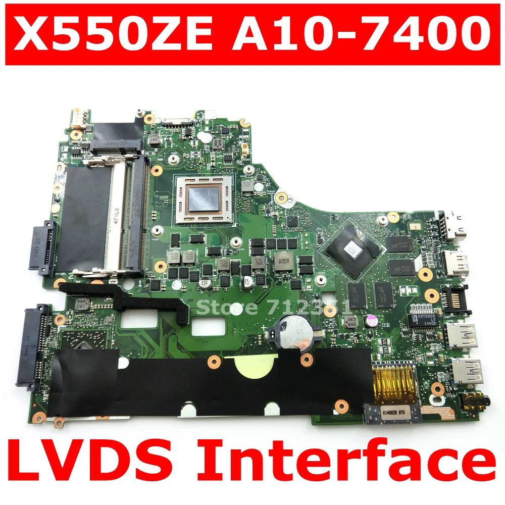 X550ZE A10 7400 CPU Mainboard For ASUS X550ZA X550Z VM590Z K550Z X555Z