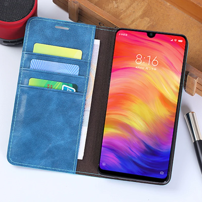 Флип чехол для телефона Xiaomi 5 5S 8 9 9T A1 A2 A3 lite max 3 Poco F1 масло воск кожа Redmi 6 Note 7 7A 4 4X 6A Pro
